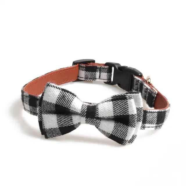 Pet Luxe Market™ Plaid Bowknot Pet Necklace - Pet Luxe Market