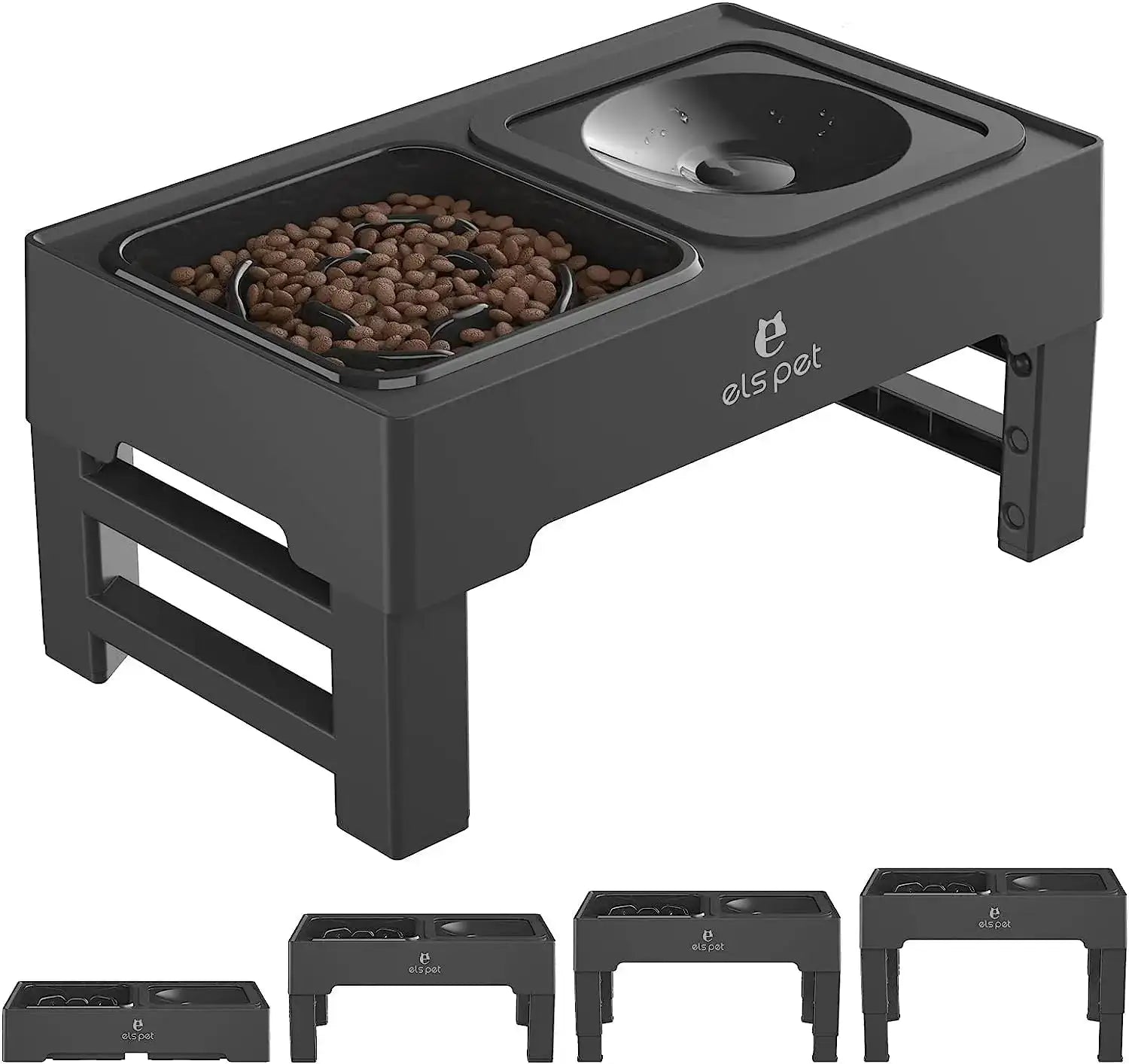 Pet Luxe Market™ Adjustable Food and Water Bowl - Pet Luxe Market