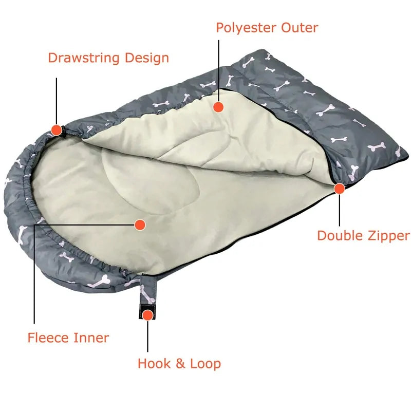 Pet Luxe Market™ Packable Waterproof Dog Sleeping Bag