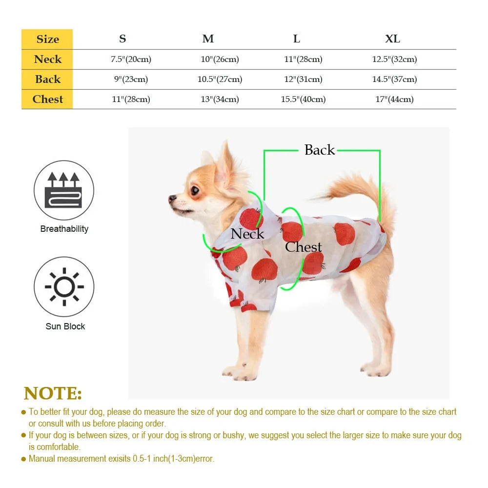 Pet Luxe Market™ Dog Hooded Sun Protection Hoodie