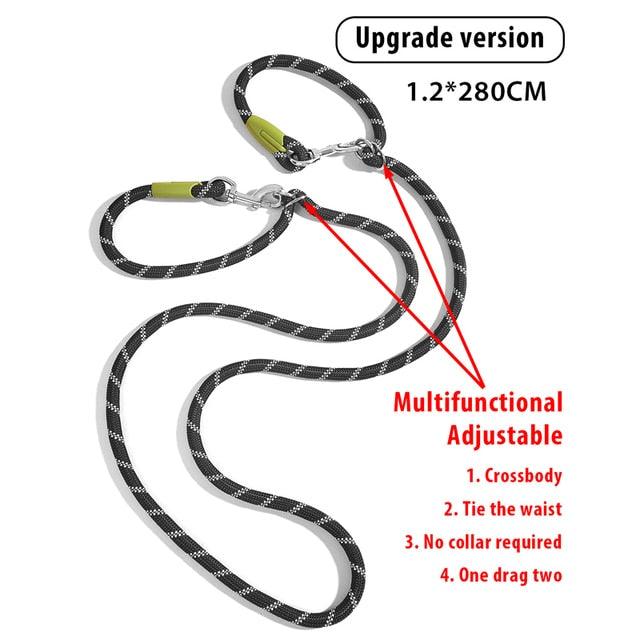 Pet Luxe Market™ Reflective Nylon Dog Leashes - Pet Luxe Market