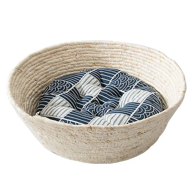 Pet Luxe Market™ Cat Straw Bed - Pet Luxe Market