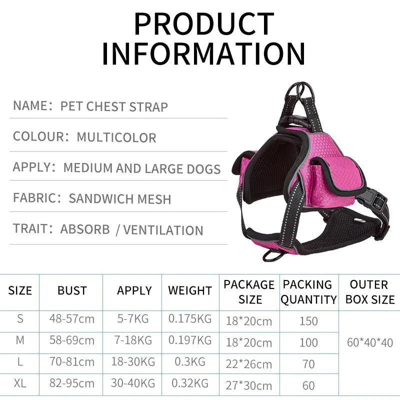 Pet Luxe Market™ Airtag Pet Harness Vest Set - Pet Luxe Market