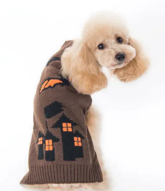 Pet Luxe Market™ Halloween Pumpkin Sweater Dog Clothes