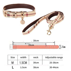 Pet Luxe Market™ Leather Pet Collar and Leash Set