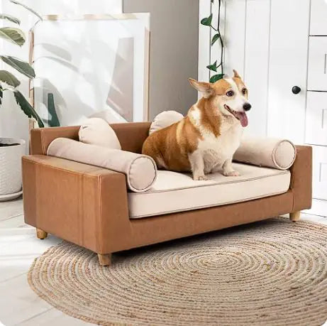 Pet Luxe Market™ Premium Dog Sofa Bed – Removable, Washable Cushion with Joint Support