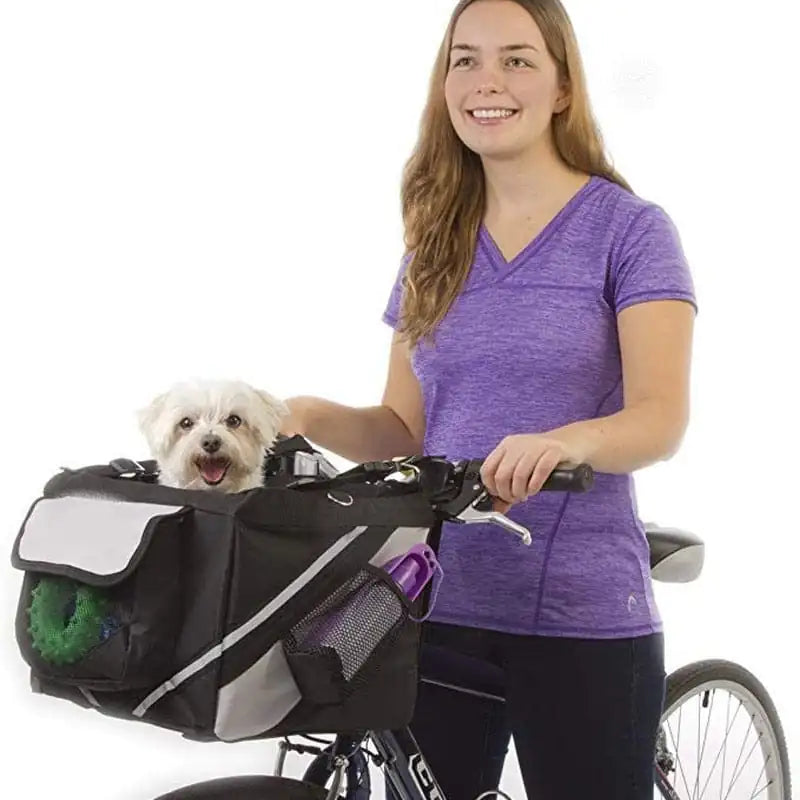 Pet Luxe Market™ Puppy Dog Bicycle Basket Carrier - Pet Luxe Market