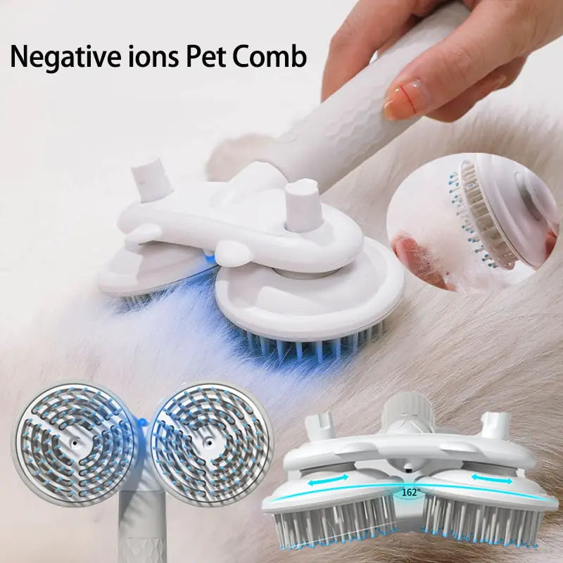 Pet Luxe Market™ Negative Ions Dual Head Pet Brush - Pet Luxe Market