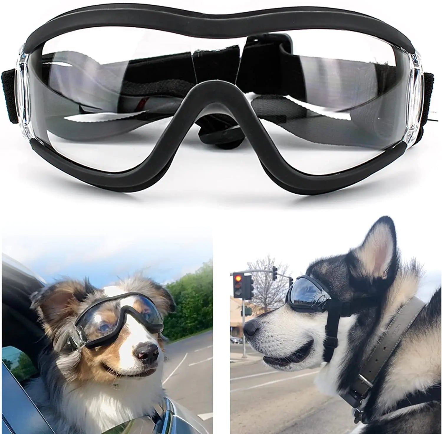 Pet Luxe Market™ Adjustable Strap Dog Goggles - Pet Luxe Market