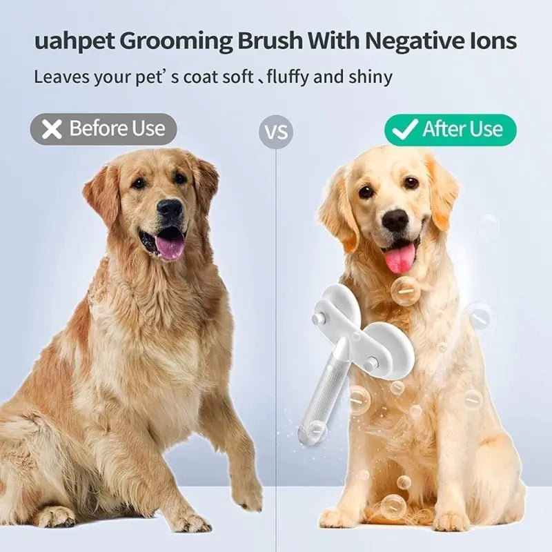 Pet Luxe Market™ Negative Ions Dual Head Pet Brush - Pet Luxe Market