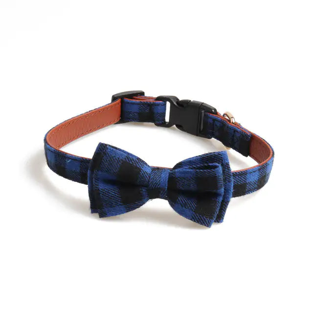 Pet Luxe Market™ Plaid Bowknot Pet Necklace - Pet Luxe Market