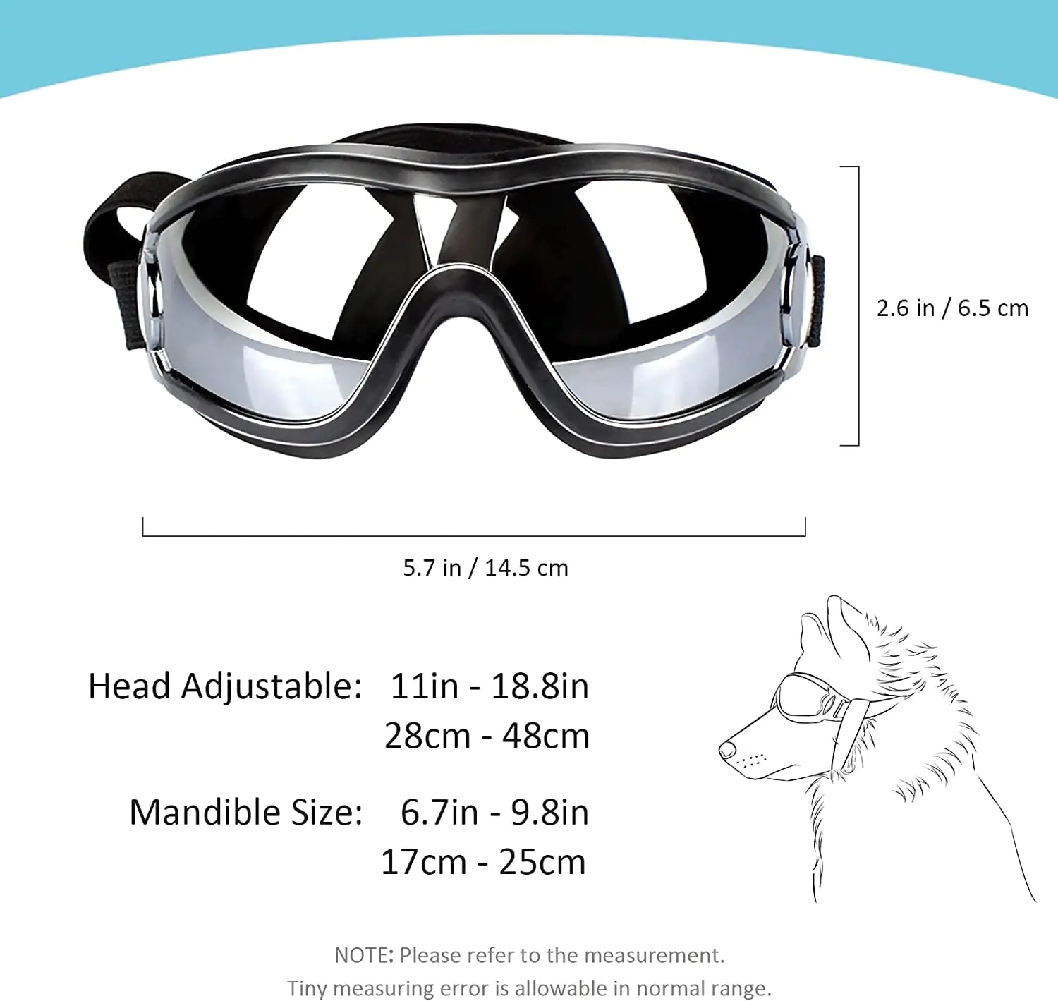 Pet Luxe Market™ Adjustable Strap Dog Goggles - Pet Luxe Market