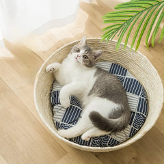 Pet Luxe Market™ Cat Straw Bed - Pet Luxe Market