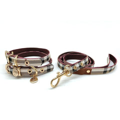 Pet Luxe Market™ Leather Pet Collar and Leash Set