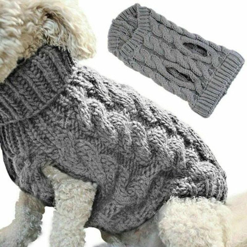 Pet Luxe Market™ Soft Winter Cable Knit Sweater - Pet Luxe Market