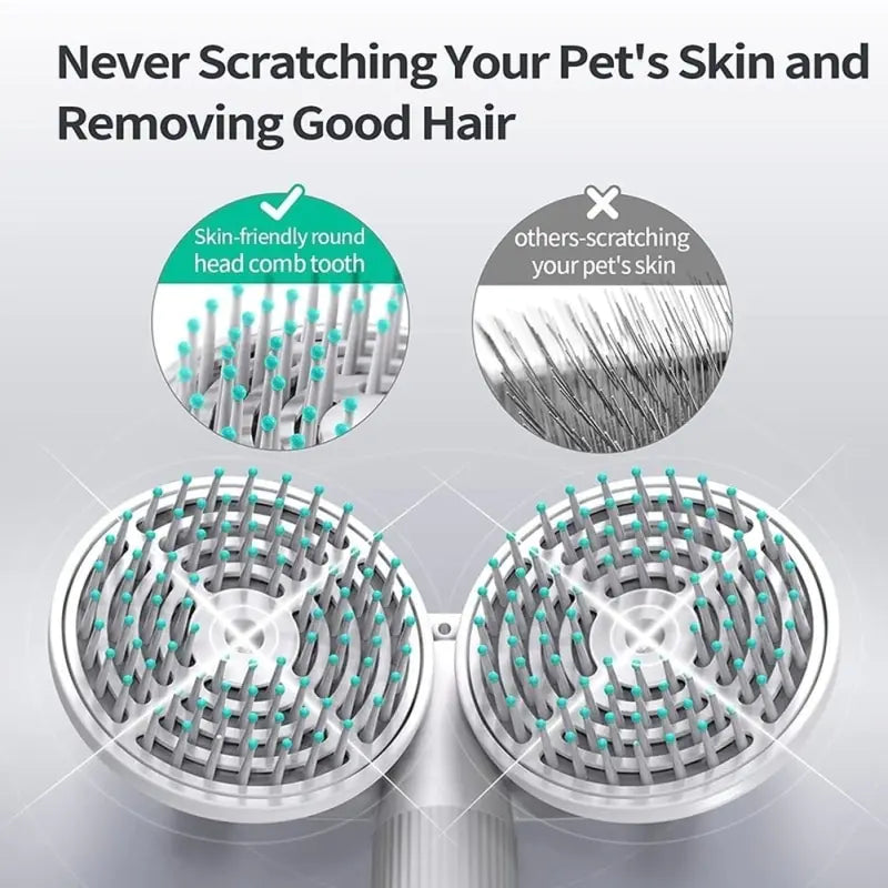 Pet Luxe Market™ Negative Ions Dual Head Pet Brush - Pet Luxe Market