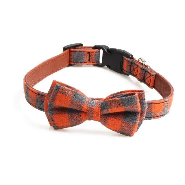 Pet Luxe Market™ Plaid Bowknot Pet Necklace - Pet Luxe Market