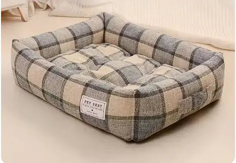 Pet Luxe Market™ Square Lattice Detachable Dog Bed