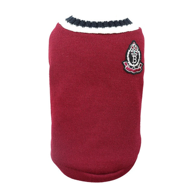 Pet Luxe Market™ College Style Warm Dog Clothes - Pet Luxe Market