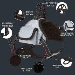 Pet Luxe Market™ Airtag Pet Harness Vest Set - Pet Luxe Market