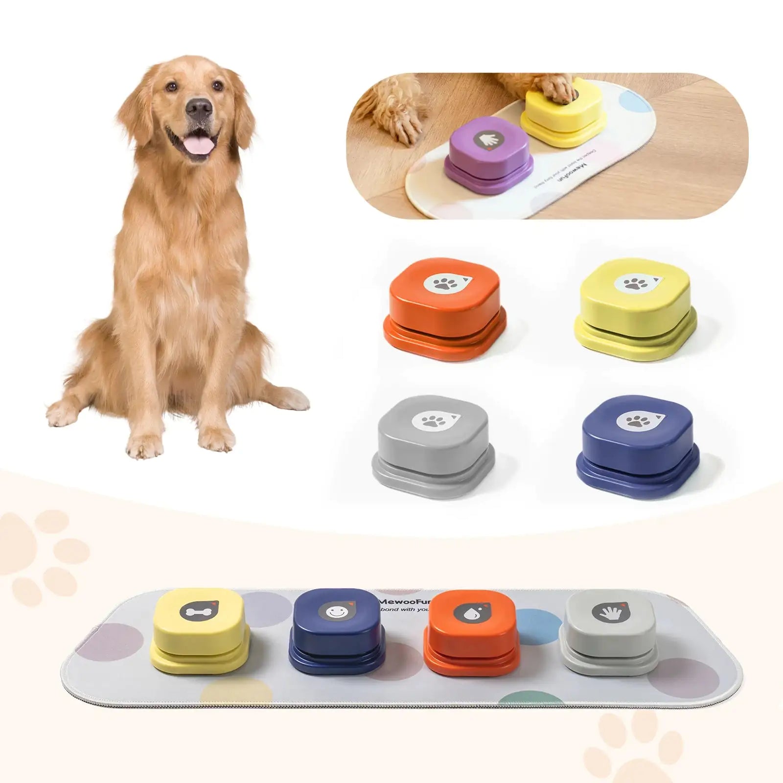 Pet Luxe Market™ Training Buzzer Recordable Talking Button - Pet Luxe Market