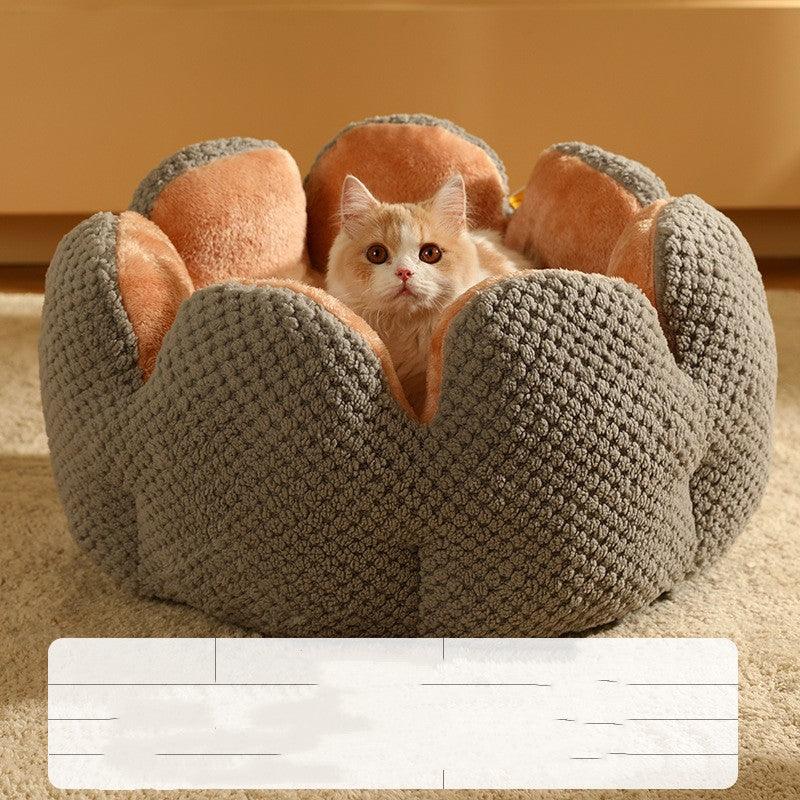 Pet Luxe Market™ Warm Cactus Petal Pet Nest - Pet Luxe Market