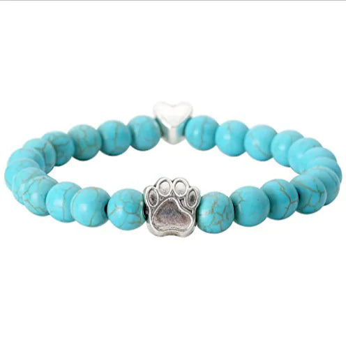 Pet Luxe Market™ Pet Footprint Stone Bracelet - Pet Luxe Market