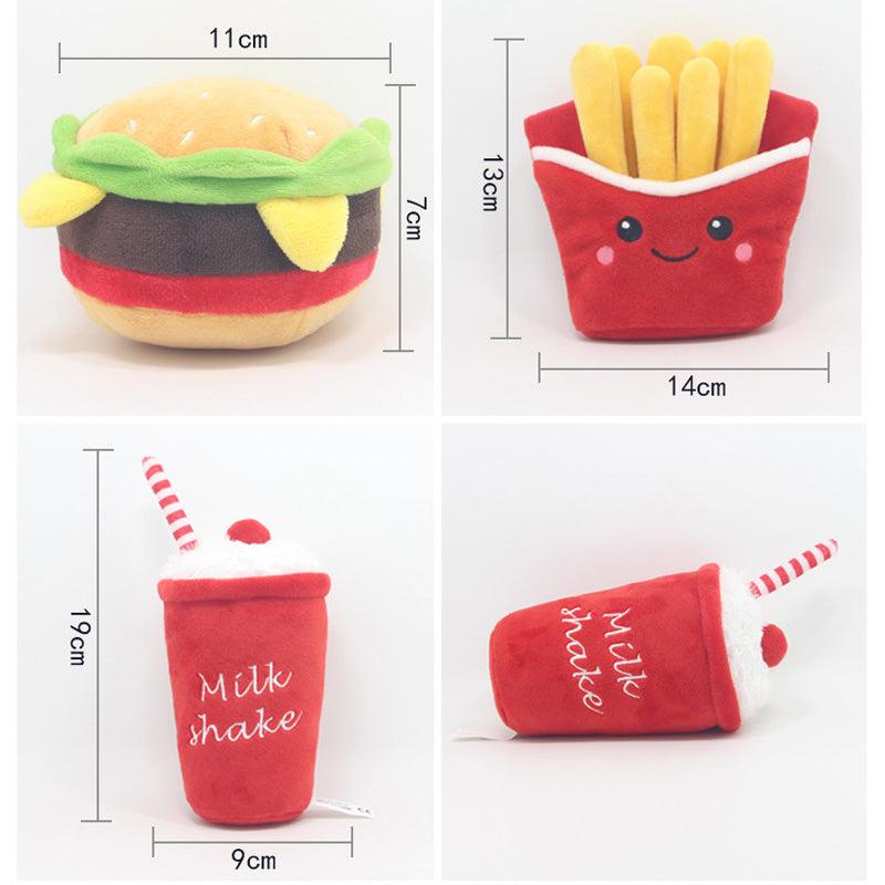 Pet Luxe Market™ Hamburger Pet Plush Toy - Pet Luxe Market