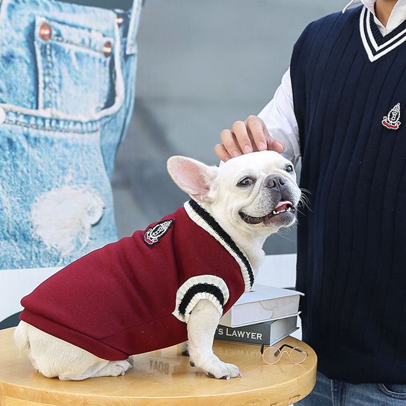 Pet Luxe Market™ College Style Warm Dog Clothes - Pet Luxe Market