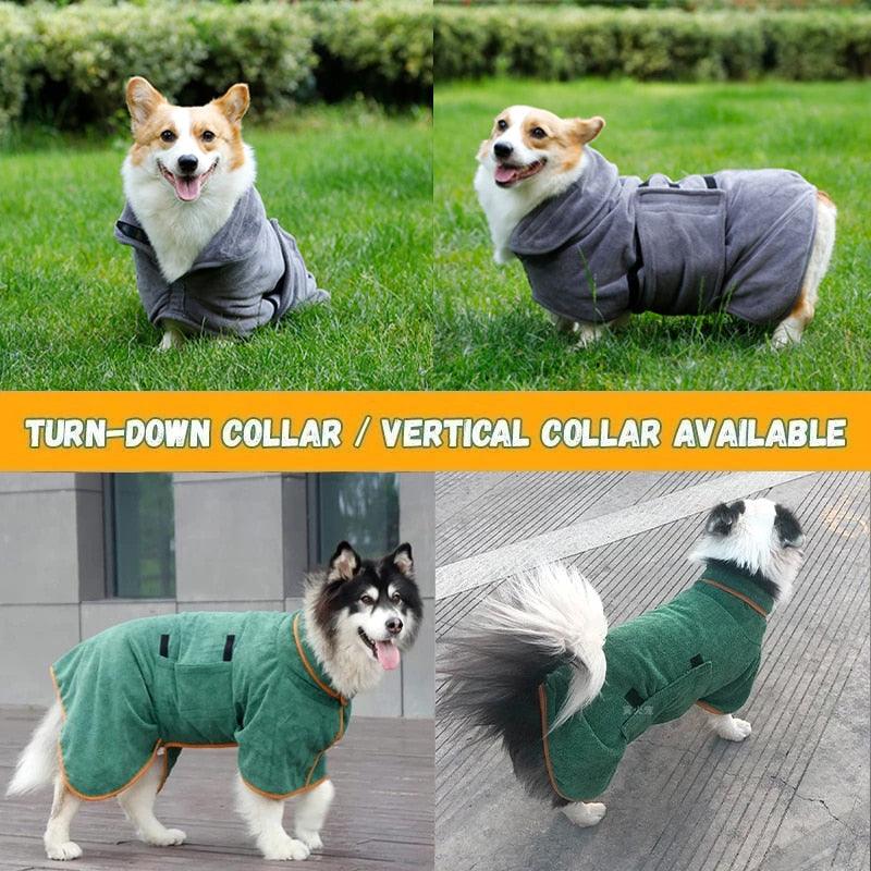 Pet Luxe Market™ Microfiber Absorbent Pet Drying Coat - Pet Luxe Market