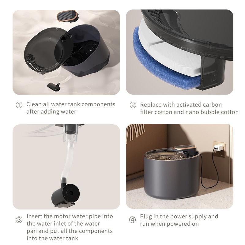 Pet Luxe Market™ Self-Contained Automatic Pet Water Fountain - Pet Luxe Market