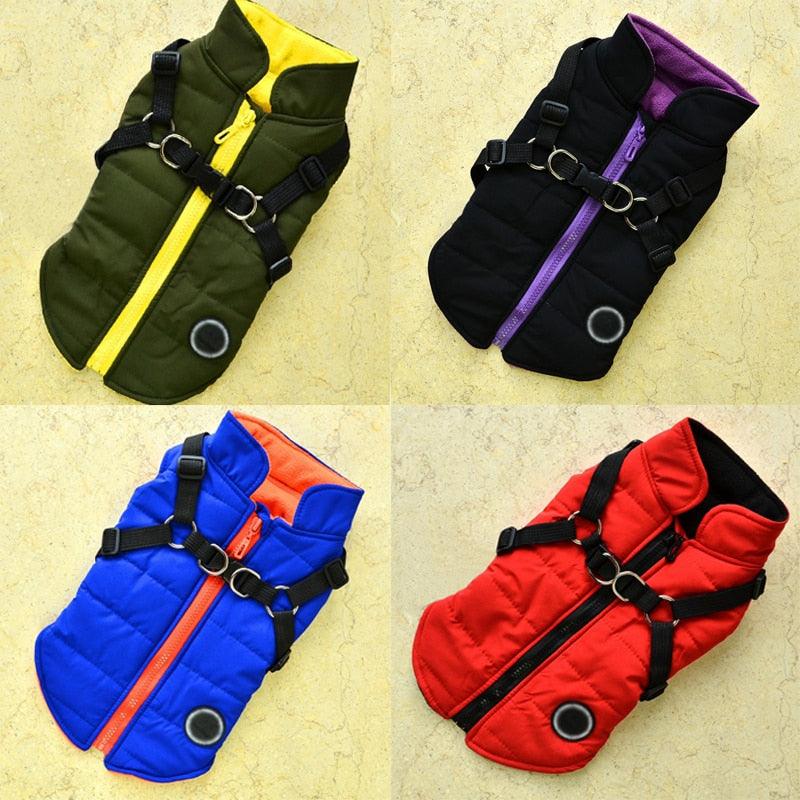 Pet Luxe Market™ Waterproof Pet Coat With Harness - Pet Luxe Market