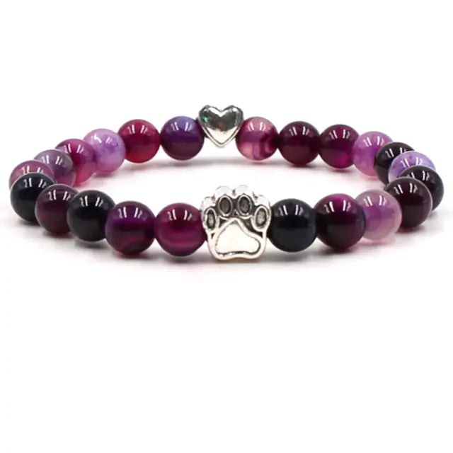 Pet Luxe Market™ Pet Footprint Stone Bracelet - Pet Luxe Market