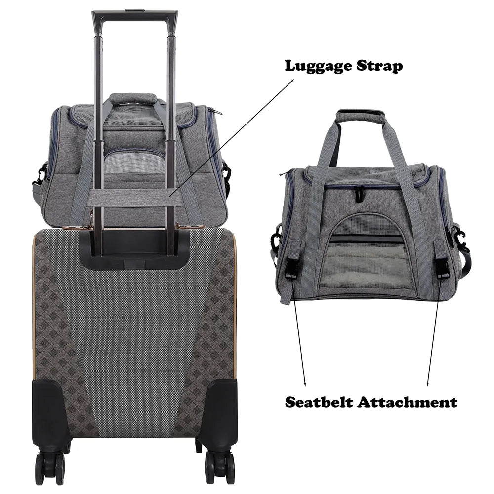 Pet Luxe Market™ Pet Messenger Carrier Travel Bag - Pet Luxe Market