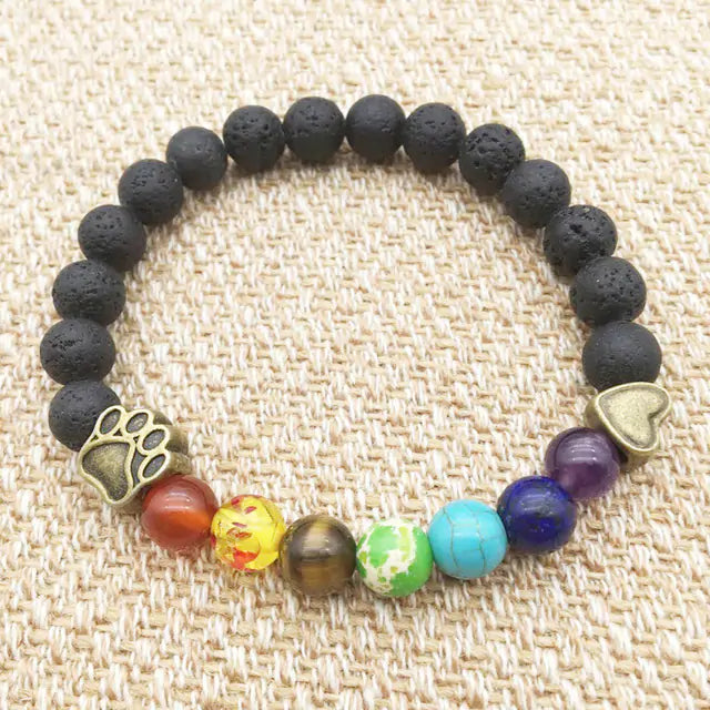 Pet Luxe Market™ Pet Footprint Stone Bracelet - Pet Luxe Market