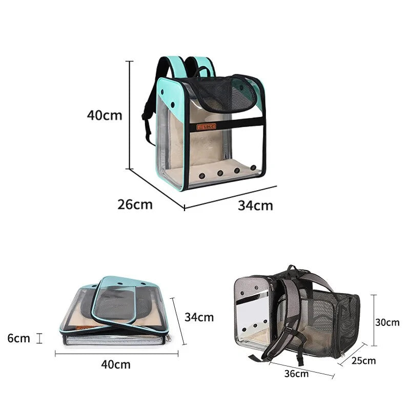 Pet Luxe Market™ Pet Expandable Travel Backpack - Pet Luxe Market