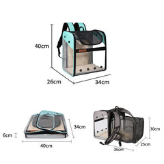 Pet Luxe Market™ Pet Expandable Travel Backpack - Pet Luxe Market